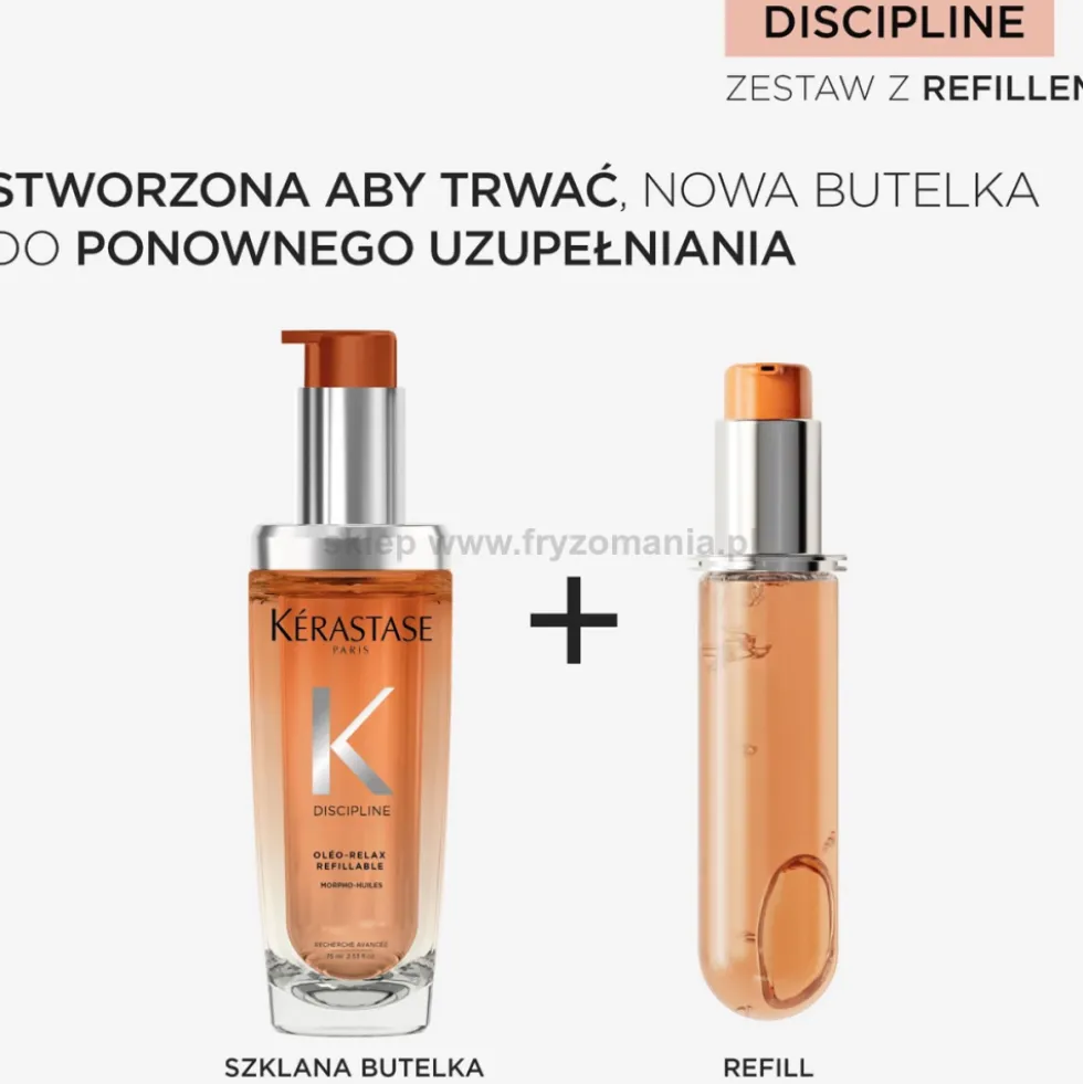 Kérastase Discipline Oleo-Relax Refillable Olejek do włosów puszących się z możliwością uzupełniania 75ml