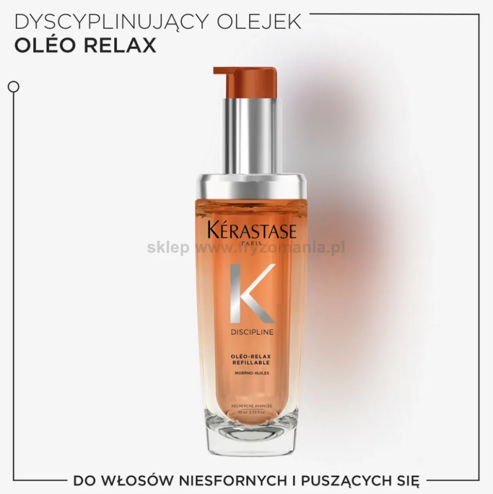 Kérastase Discipline Oleo-Relax Refillable Olejek do włosów puszących się z możliwością uzupełniania 75ml