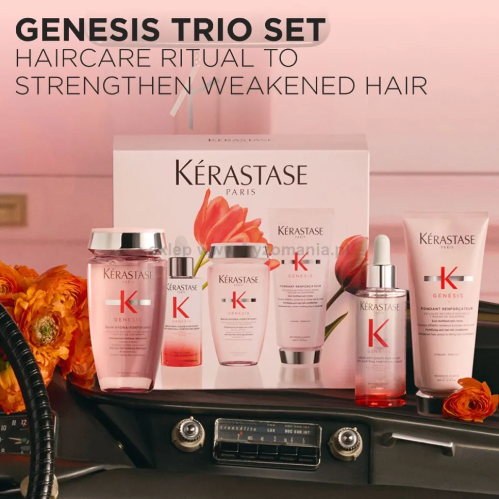 Kérastase Genesis - zestaw wiosenny do włosów osłabionych szampon 250ml, odżywka 200ml i serum 90ml