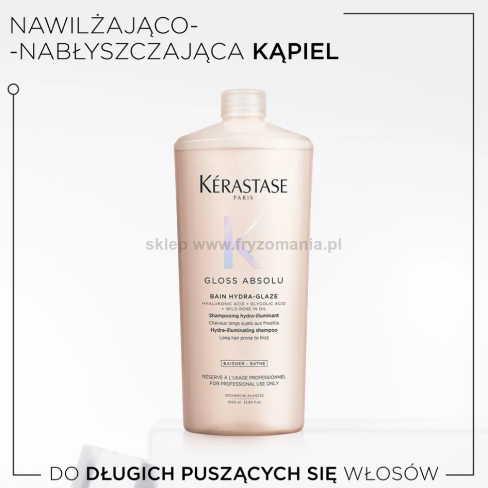 Kérastase Gloss Absolu Hydra-Glaze Szampon nawilżająco-rozświetlający do włosów długich 1000ml