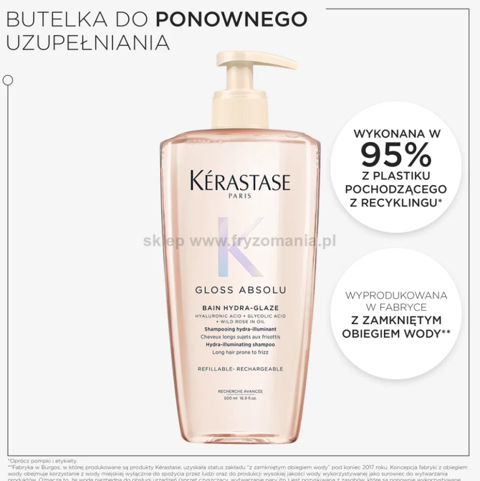 Kérastase Gloss Absolu Hydra-Glaze Szampon nawilżająco-nabłyszczający do włosów 500ml