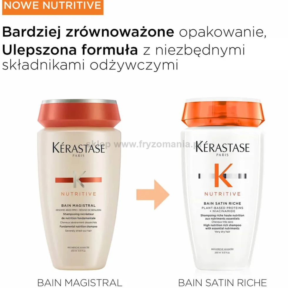 Kérastase Nutritive Bain Satin Riche Szampon nawilżający do włosów bardzo suchych i grubych 250ml