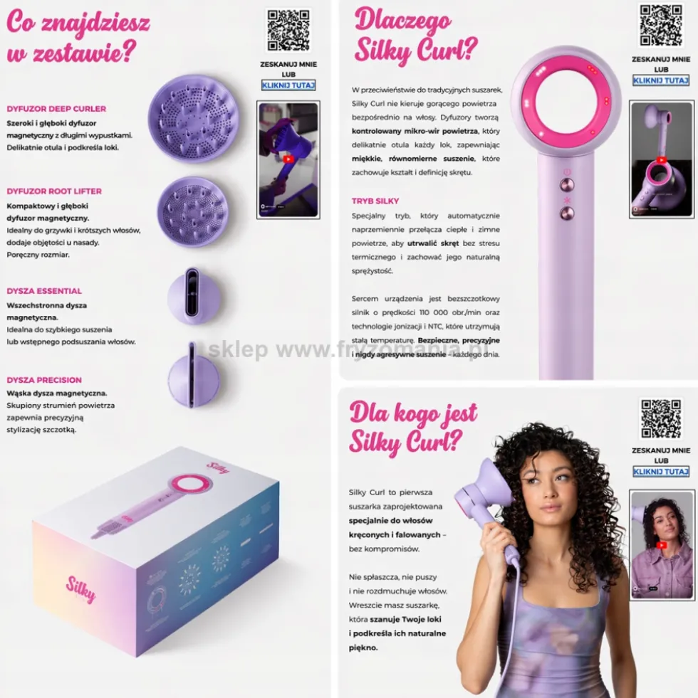 Labor Pro Silky Curl Suszarka do włosów kręconych z jonizacją 1600W