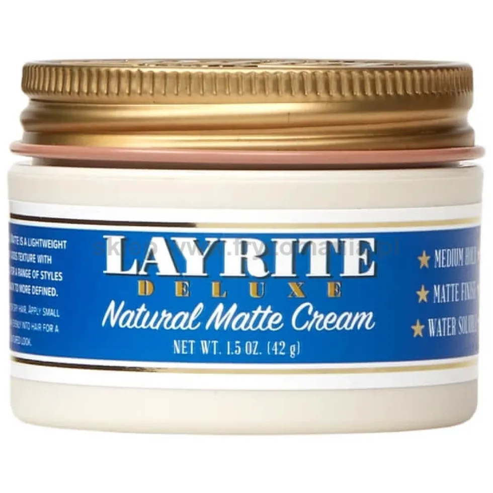 Layrite Natural Matte Pomada do włosów o średnim utrwaleniu i matowym wykończeniu 42g