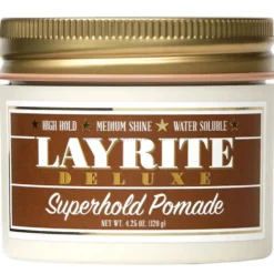 Layrite Superhold Pomada do włosów o mocnym utrwaleniu ze średnim połyskiem 120g