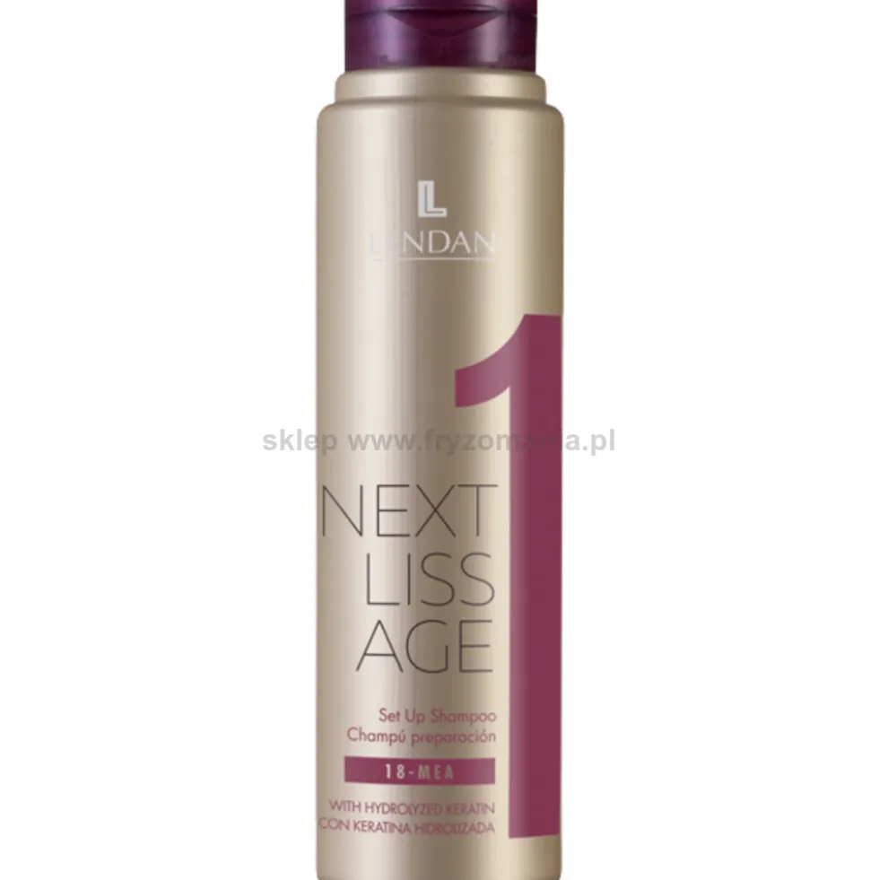 Lendan Next Liss Age 1 Szampon wygładzający przed i po zabiegu prostowania włosów 300ml