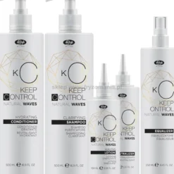 Lisap Keep Control Natural Waves - zestaw do trwałej ondulacji włosów szampon 500ml, odżywka 500ml, equalizer 100ml, nautralizer 150ml i lotion 100ml