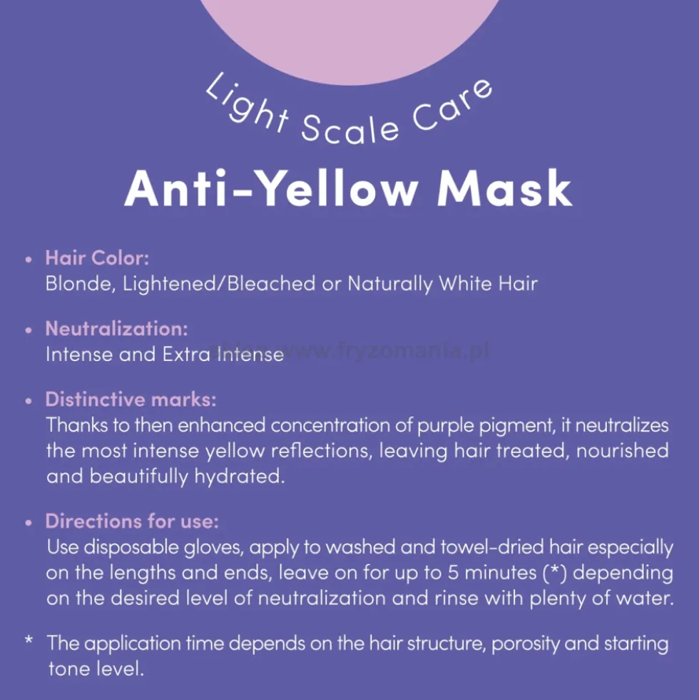 Lisap Light Scale Anti-Yellow Maska do włosów blond, rozjaśnianych i siwych 1000ml