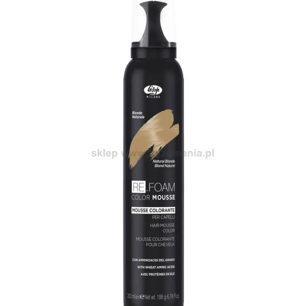 Lisap Re.Foam Color Musse Pianka koloryzująca do włosów, różne kolory 200ml