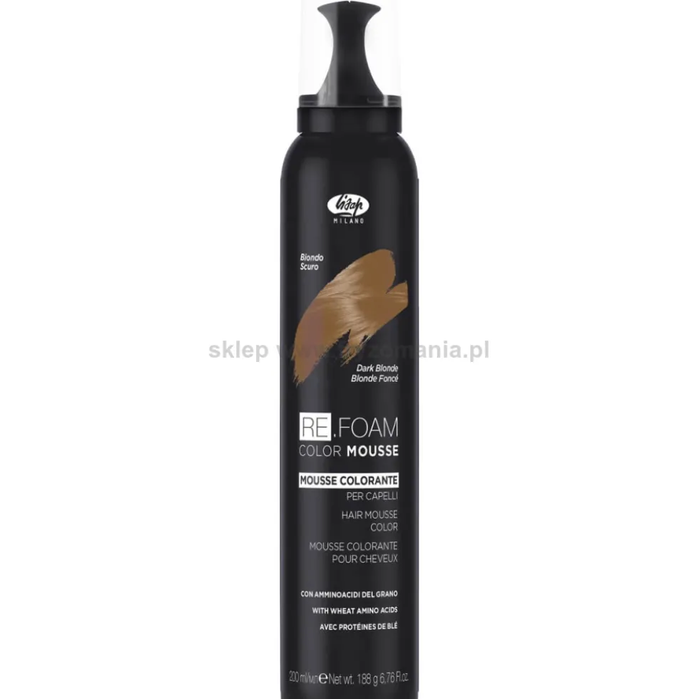 Lisap Re.Foam Color Musse Pianka koloryzująca do włosów, różne kolory 200ml