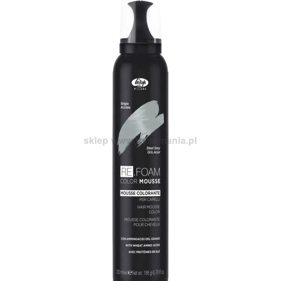 Lisap Re.Foam Color Musse Pianka koloryzująca do włosów, różne kolory 200ml