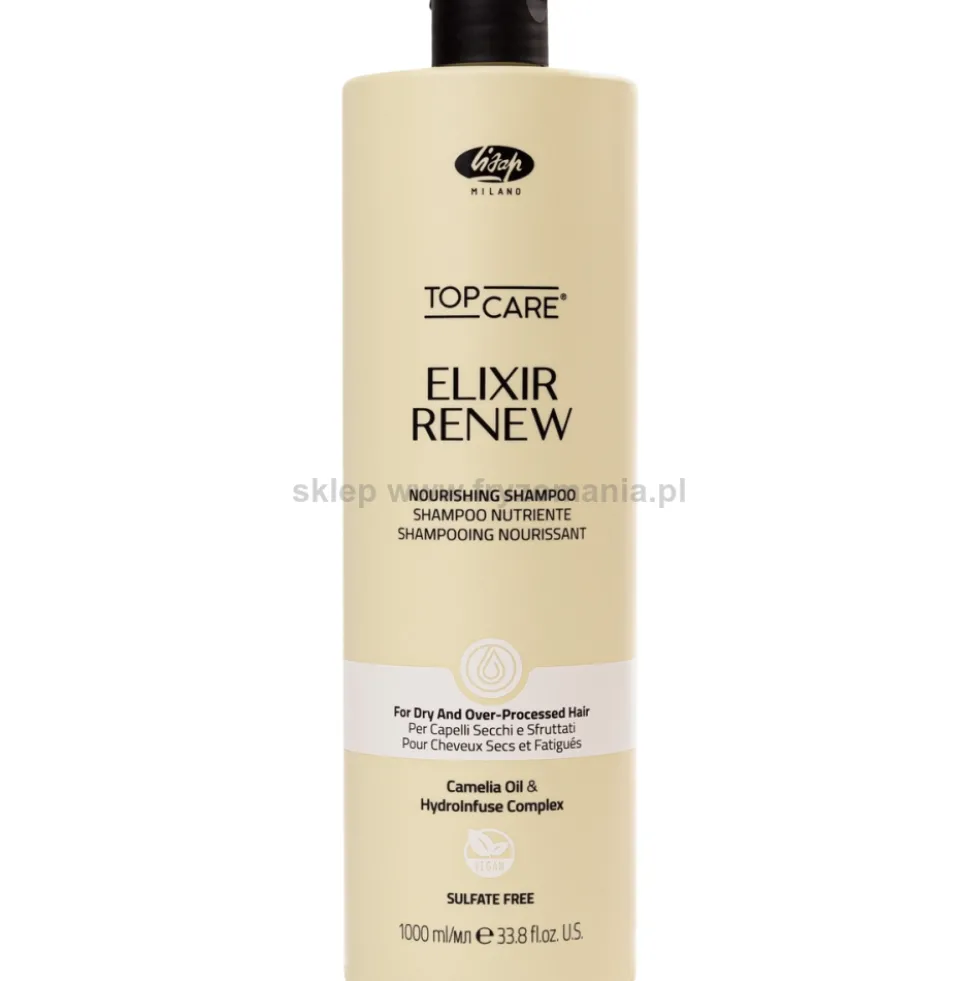 Lisap Top Care Elixir Renew Szampon do włosów suchych i zniszczonych 1000ml