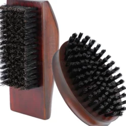 Lussoni Natural Beard Brush Zestaw 2x kartacz do brody z włosiem dzika