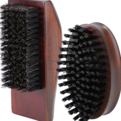 Lussoni Natural Beard Brush Zestaw 2x kartacz do brody z włosiem dzika