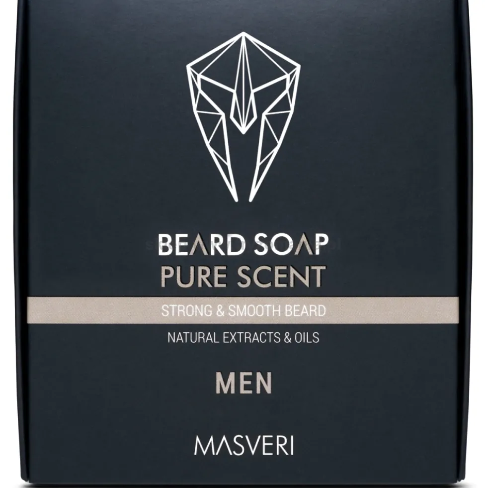 Masveri Pure Scent Beard Mydło w kostce do brody dla mężczyzn 100g
