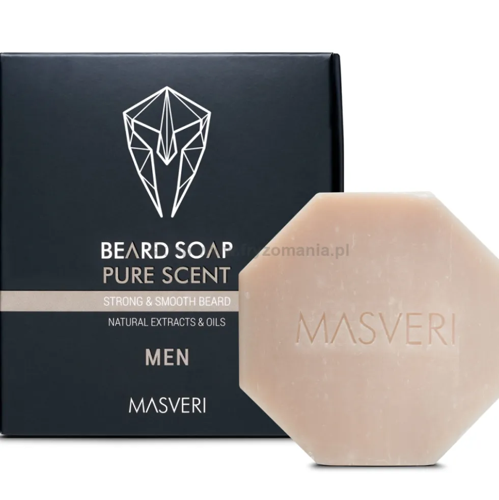 Masveri Pure Scent Beard Mydło w kostce do brody dla mężczyzn 100g