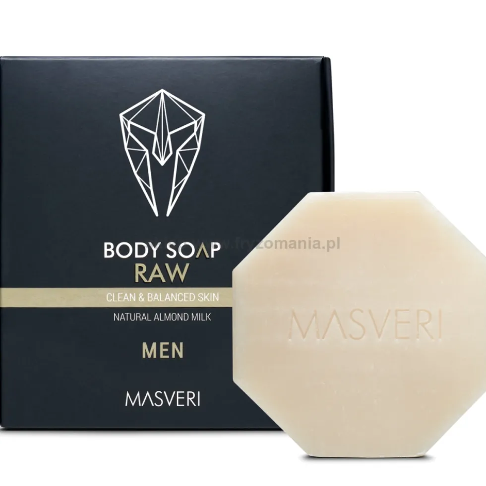 Masveri Raw Body Mydło w kostce do ciała dla mężczyzn 100g