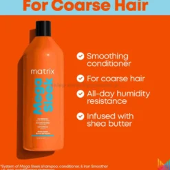 Matrix Mega Sleek - zestaw do wygładzenia włosów, szampon 1000ml i odżywka 1000ml