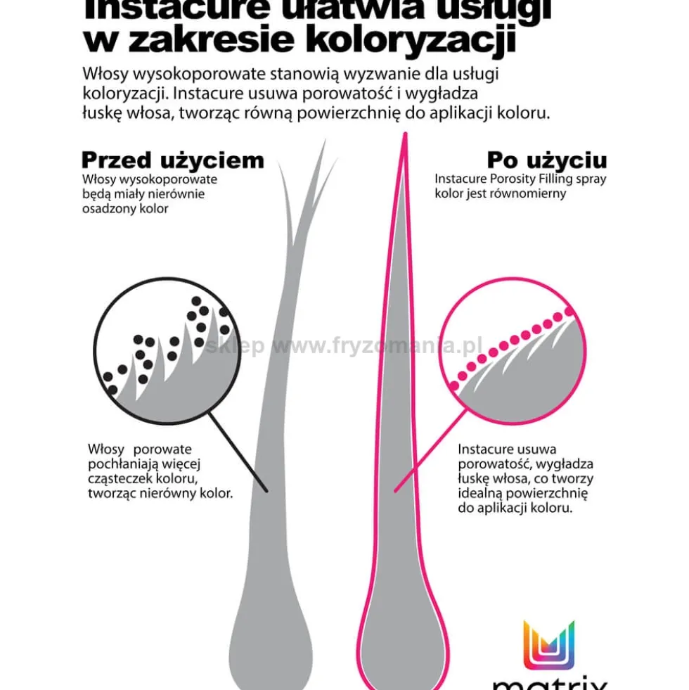 Matrix Pro Backbar Insta Cure spray do włosów porowatych 500ml