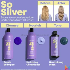 Matrix So Silver Szampon do włosów blond i siwych 1000ml