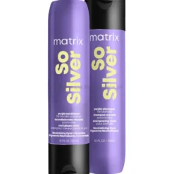 Matrix So Silver - zestaw do włosów blond i siwych, szampon 300ml i odżywka 300ml
