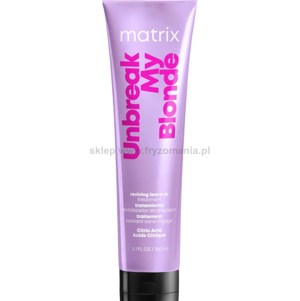 Matrix Unbreak My Blonde - zestaw wzmacniający włosy rozjaśniane kuracja 150ml, szampon 300ml i odżywka 300ml