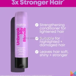 Matrix Unbreak My Blonde - zestaw wzmacniający włosy rozjaśniane kuracja 150ml, szampon 300ml i odżywka 300ml