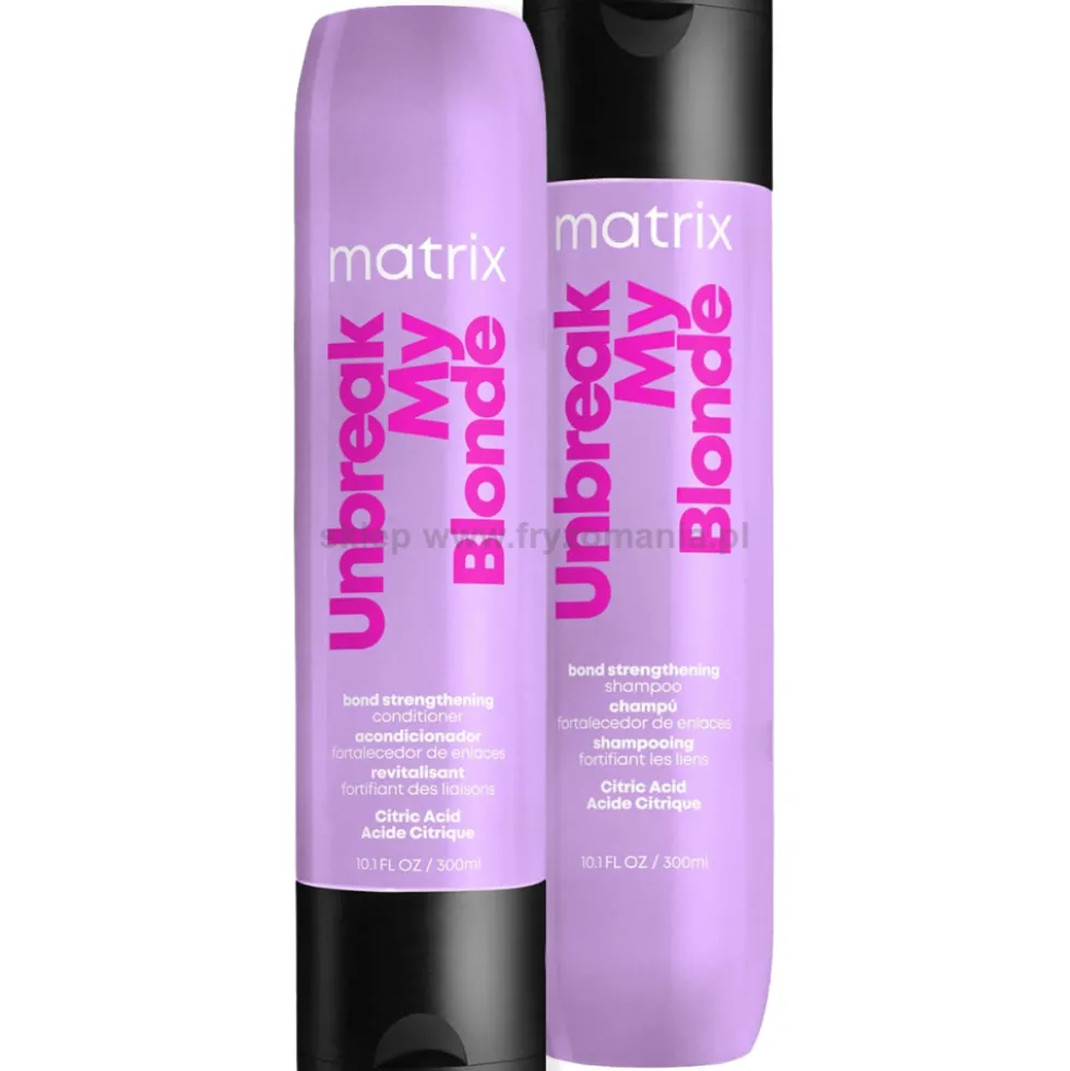 Matrix Unbreak My Blonde - zestaw wzmacniający do włosów rozjaśnianych, szampon 300ml i odżywka 300ml
