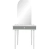 Mila Linea A II Central konsoleta fryzjerska dwustanowiskowa z łukowymi lustrami, płyta laminowana