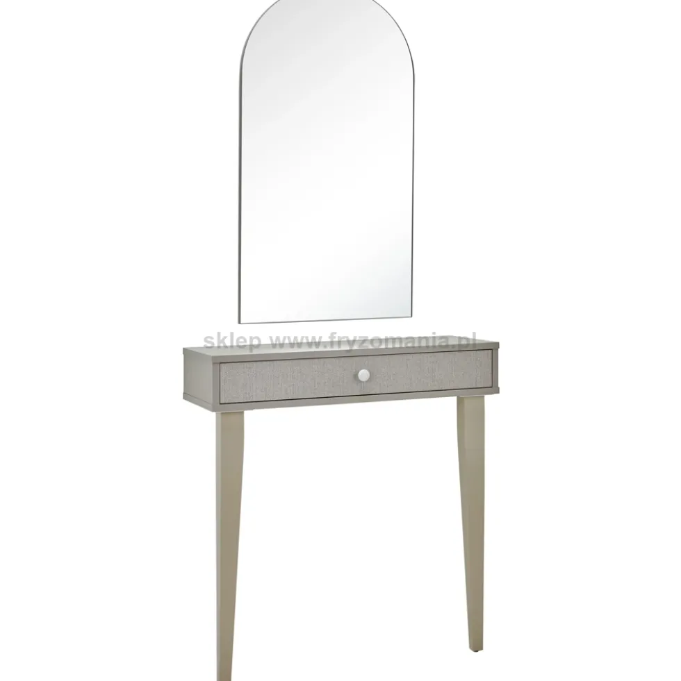 Mila Linea A I konsoleta fryzjerska z łukowym lustrem, płyta laminowana