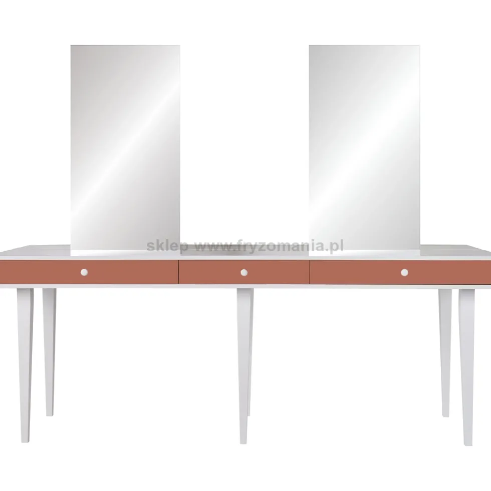Mila Linea IV Central konsoleta fryzjerska czterostanowiskowa, płyta laminowana