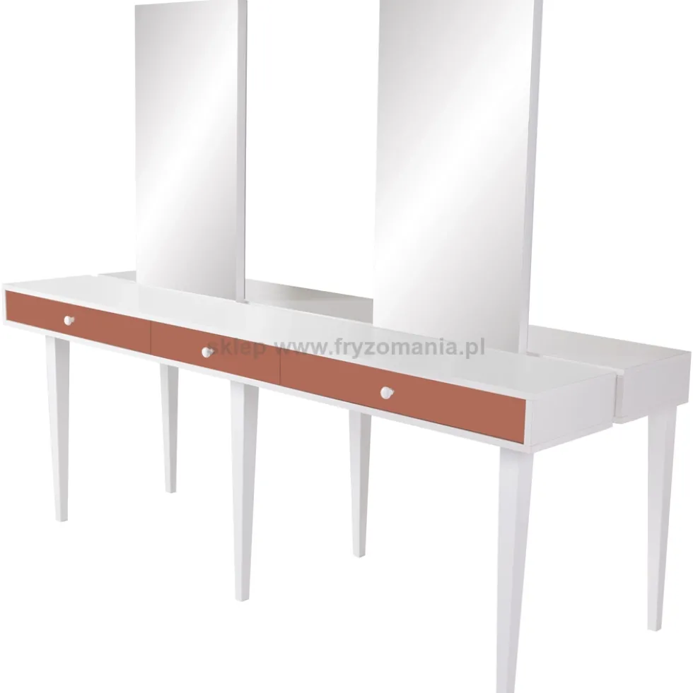 Mila Linea IV Central konsoleta fryzjerska czterostanowiskowa, płyta laminowana