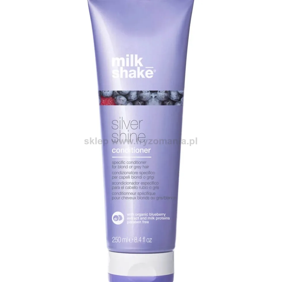 Milk Shake Silver Shine Odżywka do włosów blond i siwych neutralizująca żółte odcienie 250ml