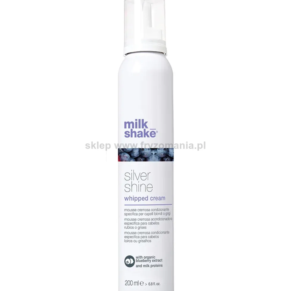 Milk Shake Whipped Cream Silver Shine Pianka, odżywka do włosów blond i siwych 200ml