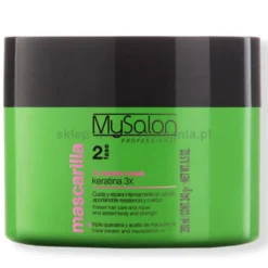 MySalon Professional 3X Keratina - zestaw do prostowania włosów, szampon 500ml, maska 250ml i płynna keratyna 100ml