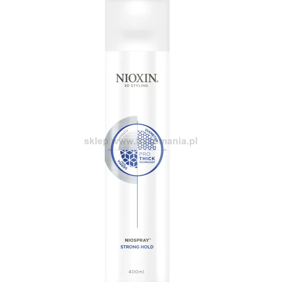Nioxin 3D Styling Niospray Strong Hold mocny lakier do włosów 400ml