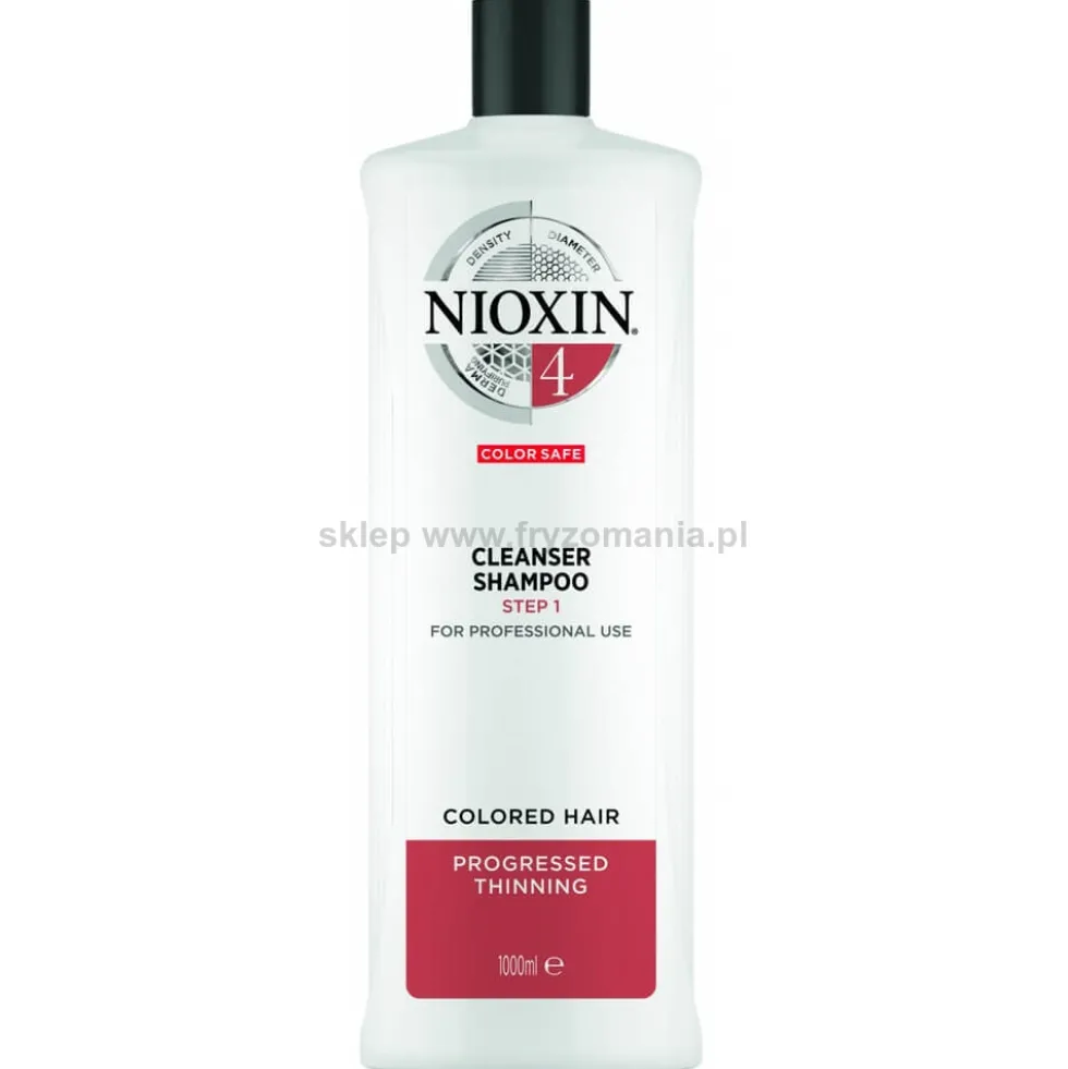 Nioxin System 4 szampon przeciw wypadaniu do włosów farbowanych 1000ml