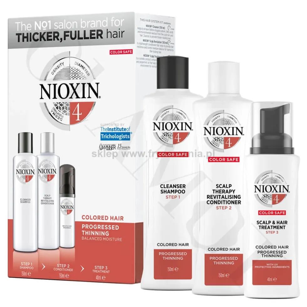 Nioxin System 4 szampon przeciw wypadaniu do włosów farbowanych 1000ml