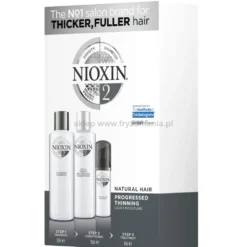 Nioxin System 2 zestaw pielęgnacyjny do włosów naturalnych, szampon 150ml, odżywka 150ml, kuracja 50ml
