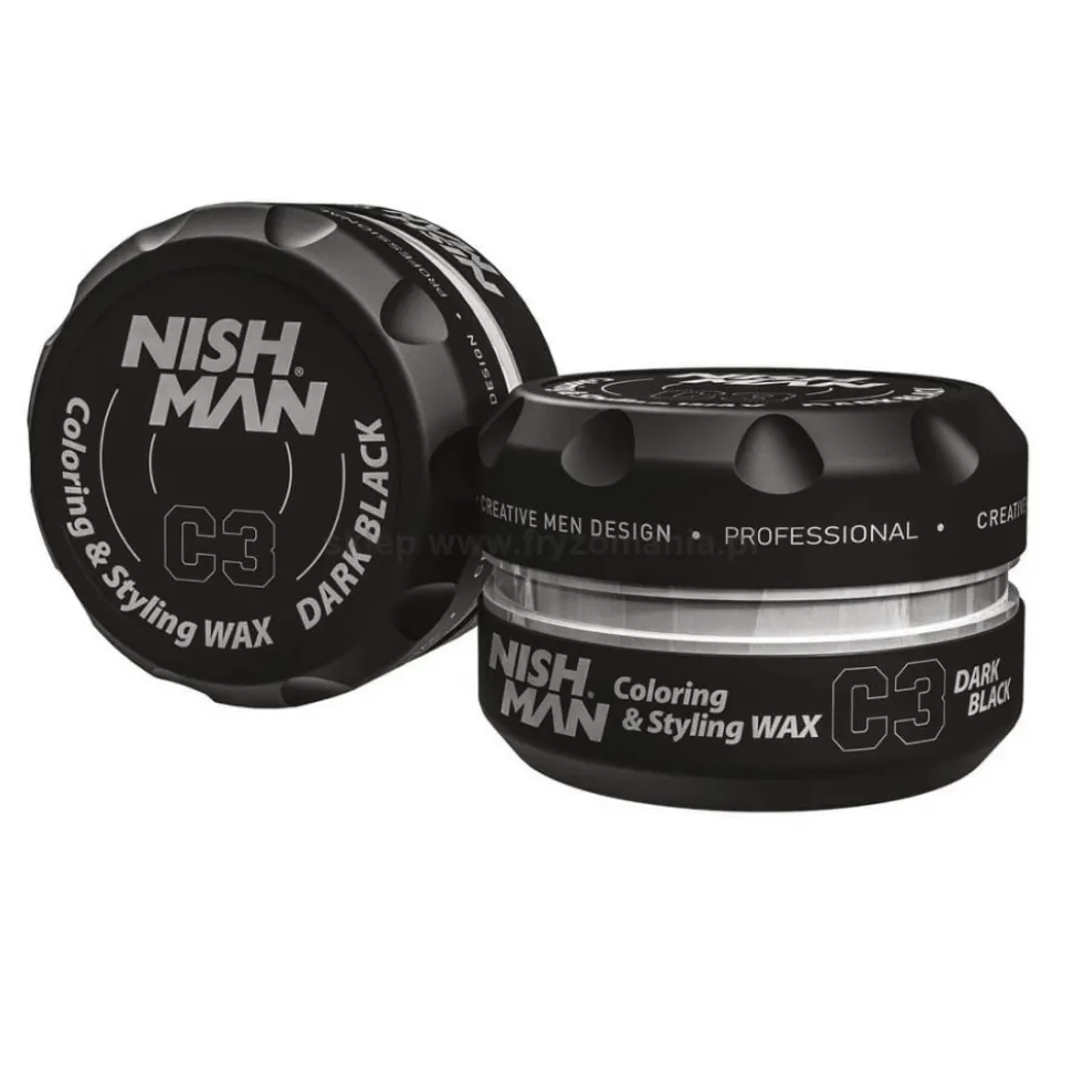 Nishman Coloring Wax Dark Black pomada koloryzująca włosy 100ml