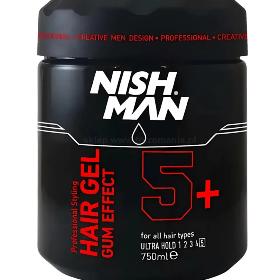 Nishman Gum Effect 5+ Ultramocny żel do włosów 750ml