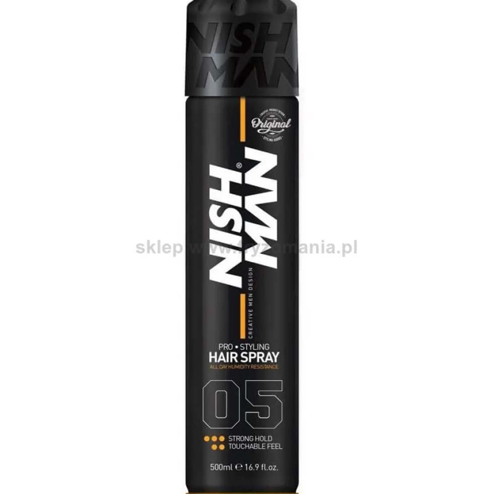 Nishman Hair Spray Ultra Hold lakier do włosów, bardzo mocny 400ml