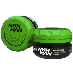 Nishman Hair Styling M2 Matte Clay Wax Pomada matowa z keratyną do włosów dla mężczyzn 100ml