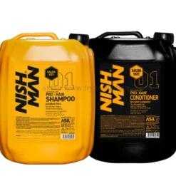 Nishman Pro-Hair No.01 Salon Size - zestaw do salonu fryzjerskiego / barberskiego szampon i odżywka dla mężczyzn 2 x 5000ml