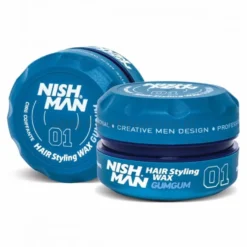 Nishman Styling Wax 01 Gum Gum mocna pomada do włosów o zapachu gumy balonowej 150ml