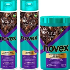 Novex My Curls - zestaw do włosów kręconych, szampon 300ml, odżywka 300ml i maska 400ml