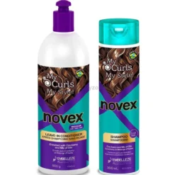 Novex My Curls - zestaw nawilżający do włosów kręconych szampon 300ml i odżywka 500ml