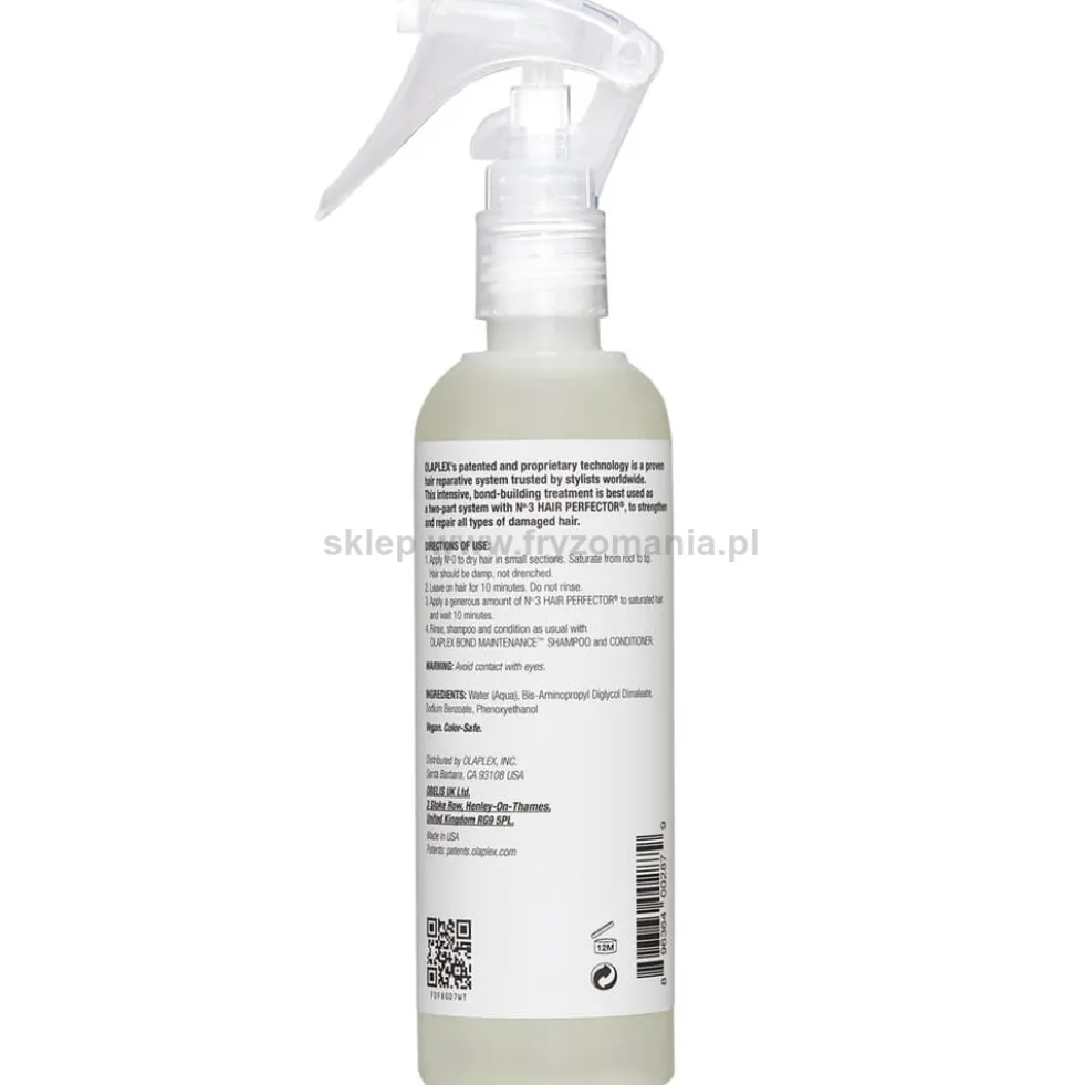 Olaplex 0 i 3 Repair and strengthens - zestaw do regeneracji włosów kuracja 100ml i mgiełka 155ml