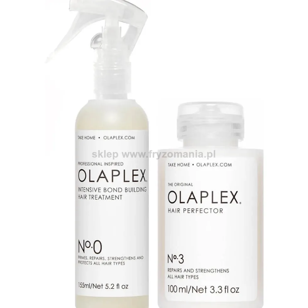 Olaplex 0 i 3 Repair and strengthens - zestaw do regeneracji włosów kuracja 100ml i mgiełka 155ml