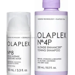 Olaplex 4P 8 Blond Enhancer - zestaw do regeneracji włosów blond szampon 250ml i maska 100ml